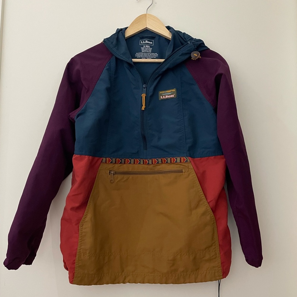 L.L. Bean Women's Mountain Classic Pullover Anorak Multi-Color